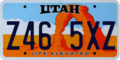 UT license plate Z465XZ
