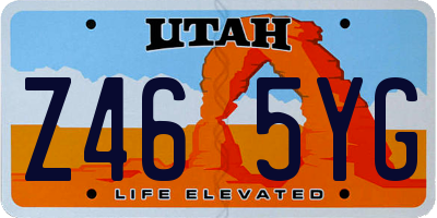 UT license plate Z465YG