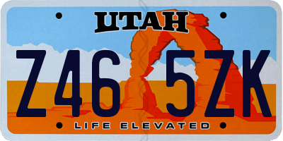 UT license plate Z465ZK