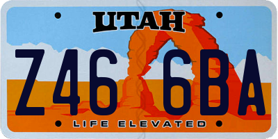 UT license plate Z466BA