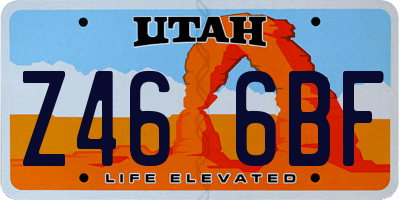 UT license plate Z466BF