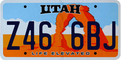 UT license plate Z466BJ