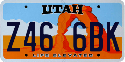 UT license plate Z466BK