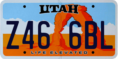 UT license plate Z466BL