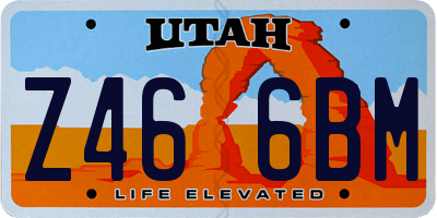 UT license plate Z466BM