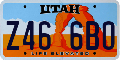 UT license plate Z466BO