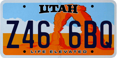 UT license plate Z466BQ