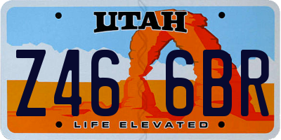 UT license plate Z466BR