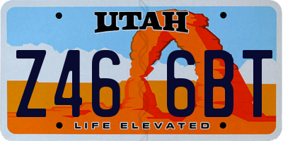 UT license plate Z466BT