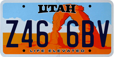 UT license plate Z466BV