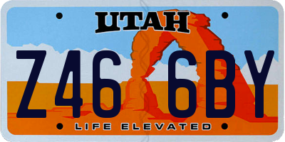 UT license plate Z466BY