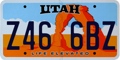 UT license plate Z466BZ