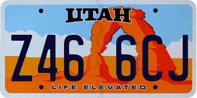 UT license plate Z466CJ