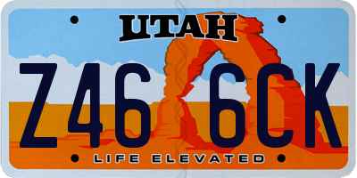 UT license plate Z466CK