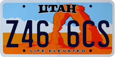 UT license plate Z466CS