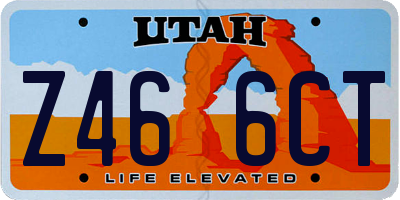 UT license plate Z466CT