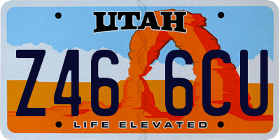 UT license plate Z466CU