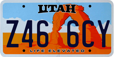 UT license plate Z466CY