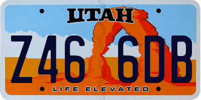 UT license plate Z466DB
