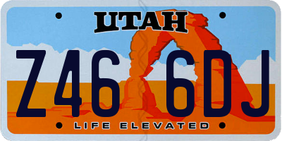 UT license plate Z466DJ