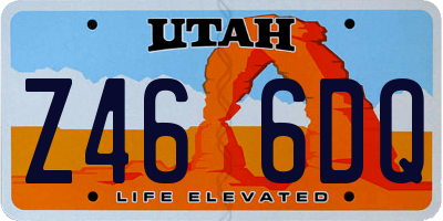 UT license plate Z466DQ