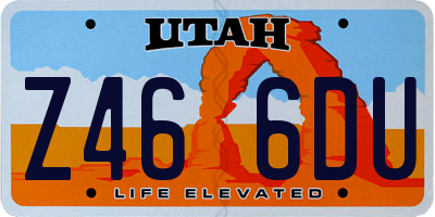 UT license plate Z466DU