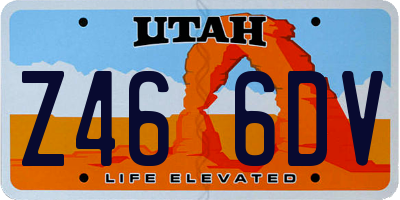 UT license plate Z466DV