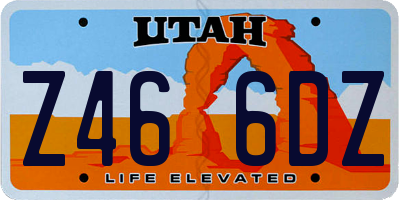 UT license plate Z466DZ