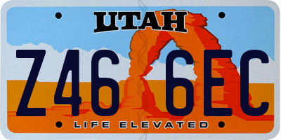 UT license plate Z466EC