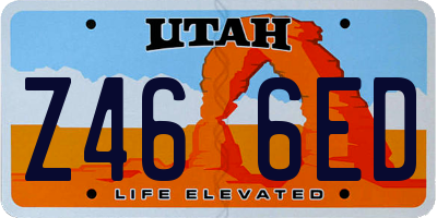 UT license plate Z466ED