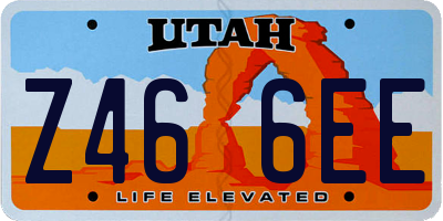 UT license plate Z466EE