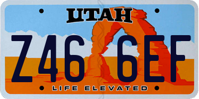 UT license plate Z466EF