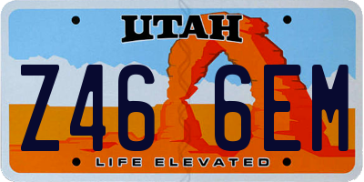 UT license plate Z466EM