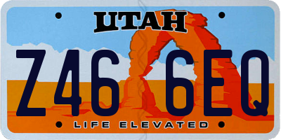 UT license plate Z466EQ