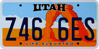 UT license plate Z466ES