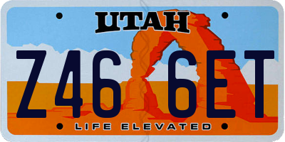 UT license plate Z466ET