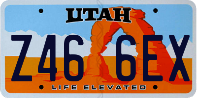 UT license plate Z466EX