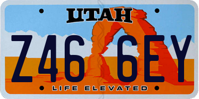 UT license plate Z466EY