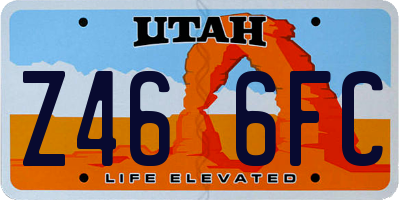 UT license plate Z466FC