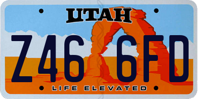 UT license plate Z466FD