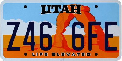 UT license plate Z466FE