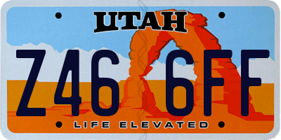 UT license plate Z466FF
