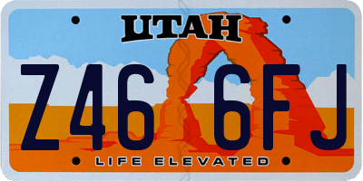 UT license plate Z466FJ