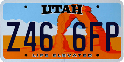 UT license plate Z466FP