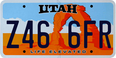 UT license plate Z466FR