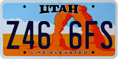 UT license plate Z466FS