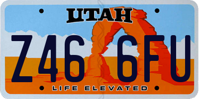 UT license plate Z466FU