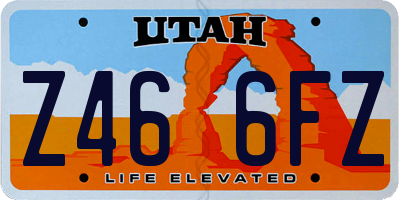 UT license plate Z466FZ