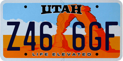 UT license plate Z466GF