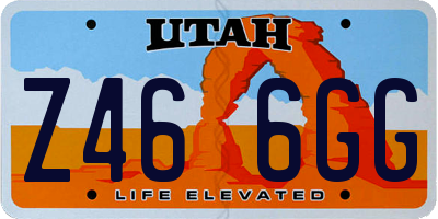 UT license plate Z466GG